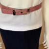 Ferragamo Plum Belt full view