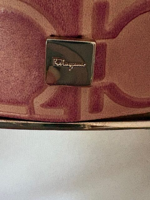 Vintage Salvatore Ferragamo Plum Leather Belt 5 Ferragamo belt buckle