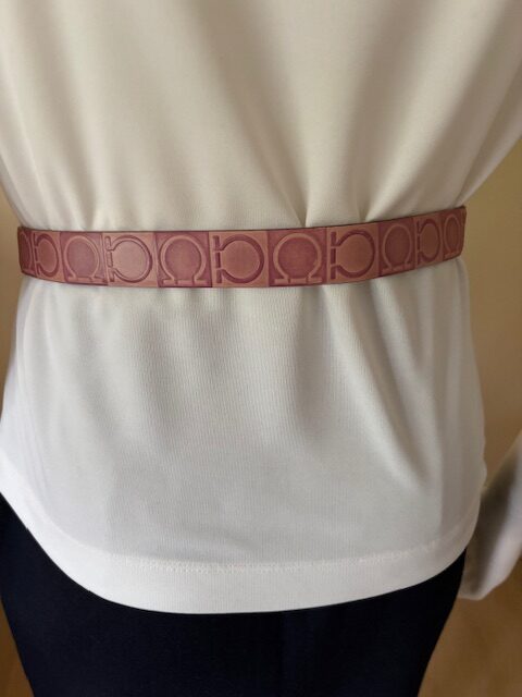 Vintage Salvatore Ferragamo Plum Leather Belt 3 Ferragamo Belt back view