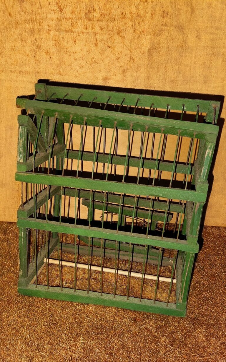 Vintage Primitive Wood and Wire Bird Cage 3 IMG 20251102 2145318702