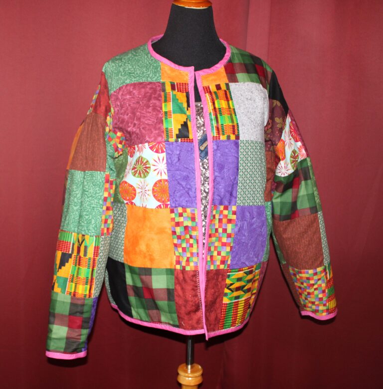 Upcycled Denim Jacket Front Lining view