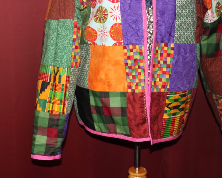 Upcycled Denim Jacket Back Lining view