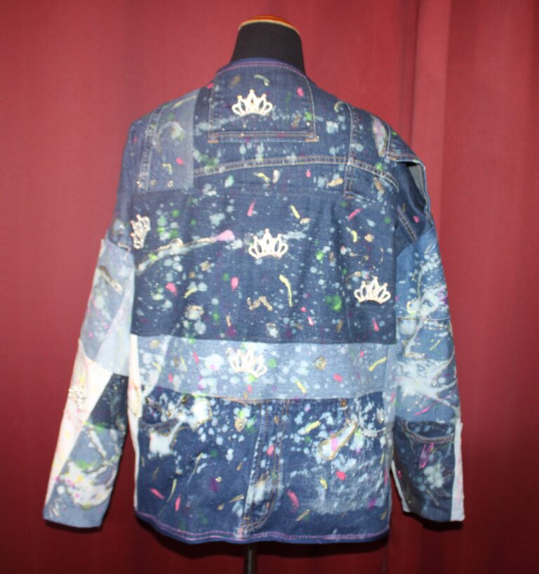 Upcycled Denim Jacket 4 Upcycled Denim Jacket Back view