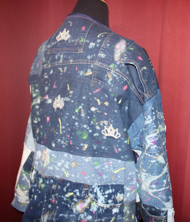 Upcycled Denim Jacket 5 Upcycled Denim Jacket Back view