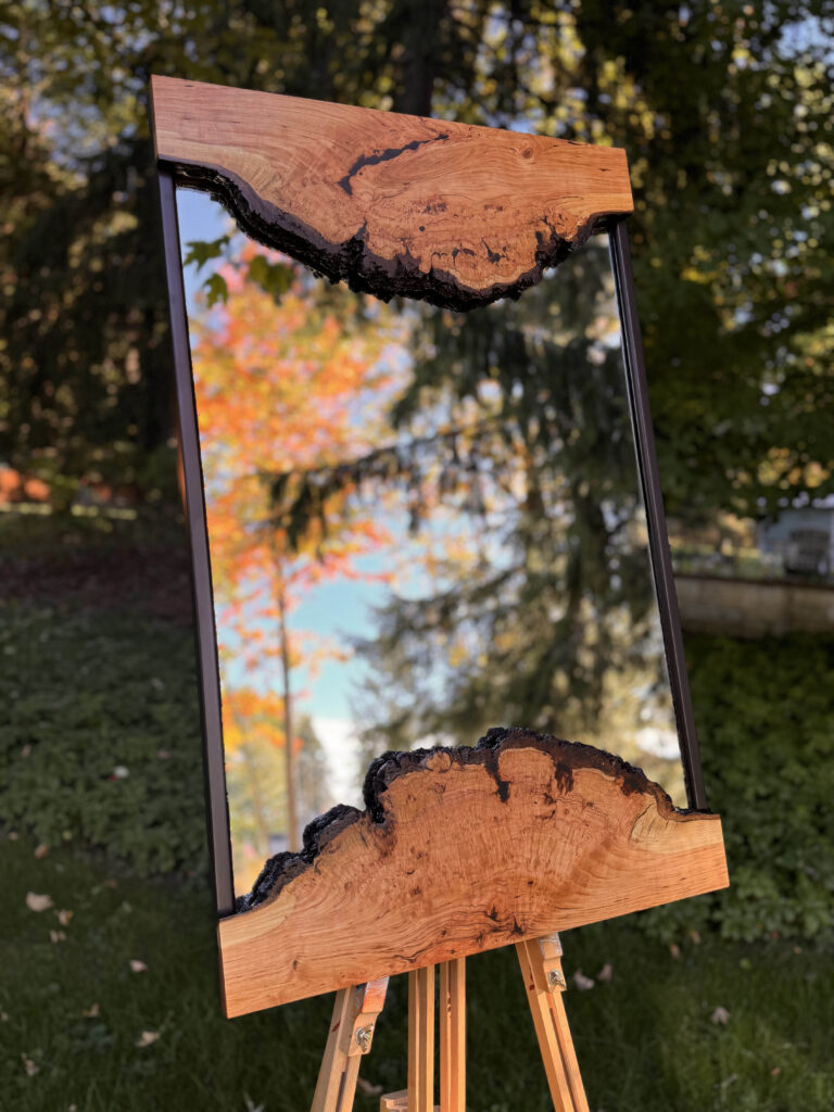 Cherry Burl Live Edge Mirror - Rare Wood Wall Art 5 IMG 4453