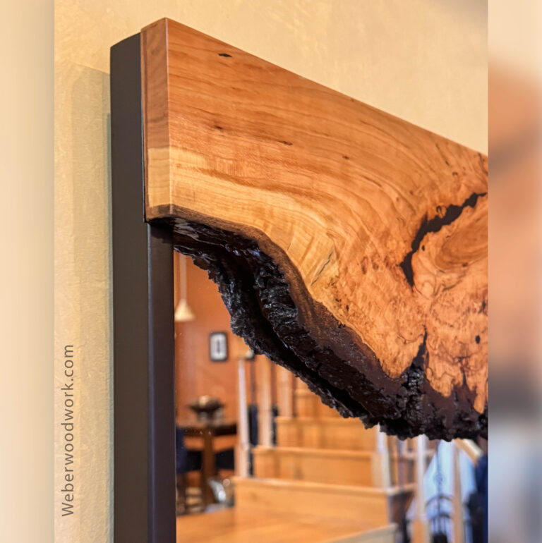 Cherry Burl Live Edge Mirror - Rare Wood Wall Art 3 IMG 4579