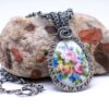 Vintage Magic Wire Wrapped Limoges Porcelain Necklace