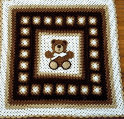 Beginner Crochet Blanket Teddy Bear Pattern PDF, Easy Afghan Pattern, Blanket Crochet Pattern, Teddy Bear Crochet Blanket Patterns