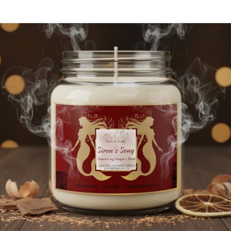Siren's Song Luxury Soy Wax Candle | Empowering Fragrance, Dragon's Blood 2 sirens song soy candle phenixology bath body 5183724