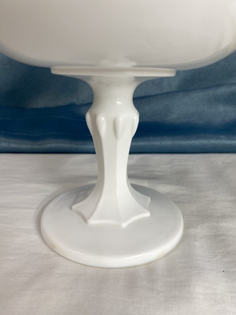 Vintage Milk Glass Pedestal Compote Dish 4 DMB milk glass compote IMG 5934 11