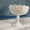 Vintage milk glass pedestal compote bowl vintage milk glass sourced by Dees Mountain Bliss
