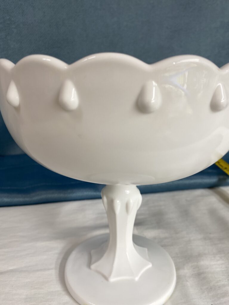 Vintage Milk Glass Pedestal Compote Dish 5 DMB milk glass compote IMG 5934 9
