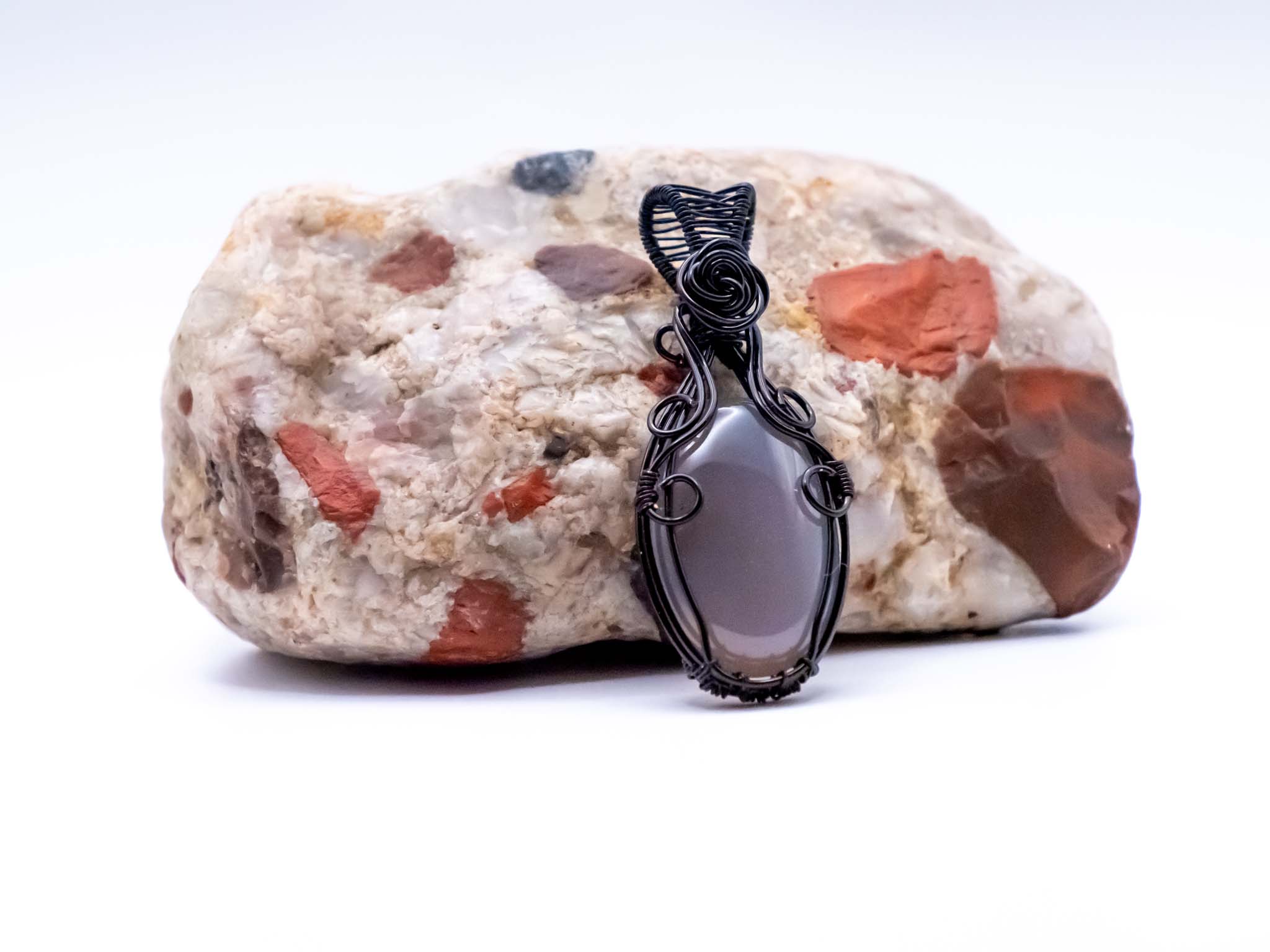 Mystic Strength Wire Wrapped Agate Necklace