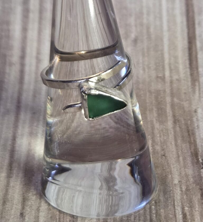 Teal Sea Glass Ring - Adjustable 1 cropped 20251130 135420 scaled 2