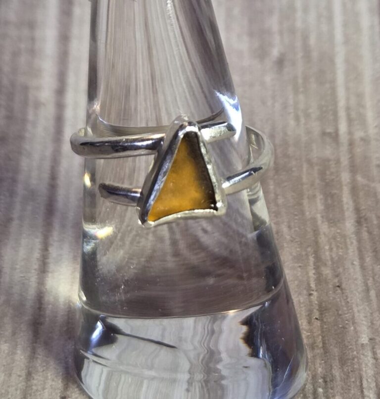 Light Brown Sea Glass Ring - Adjustable 1 cropped 20251130 135459 scaled 1