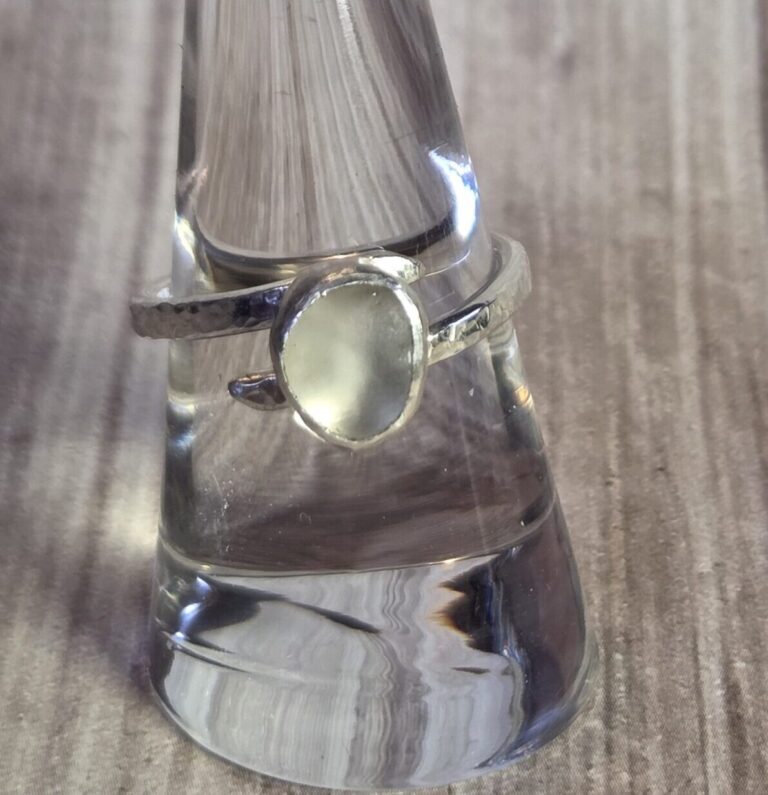 White Sea Glass Ring - Adjustable 1 cropped 20251130 135923 scaled 1