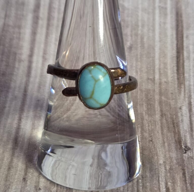 Faux Turquoise Ring COPPER - Adjustable 1 cropped 20251130 140107 scaled 1