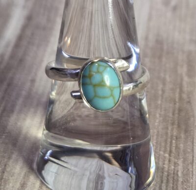 Faux Turquoise Ring - Adjustable