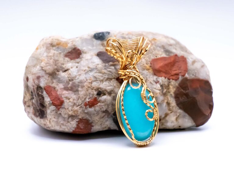 Calming Force Wire Wrapped Amazonite Necklace 2 Calming Force Wire Wrapped Amazonite Necklace