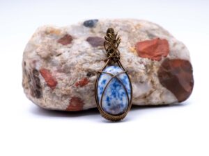 Peaceful Energy Wire Wrapped Sodalite Necklace