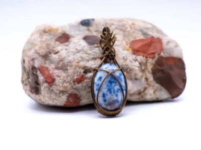 Peaceful Energy Wire Wrapped Sodalite Necklace
