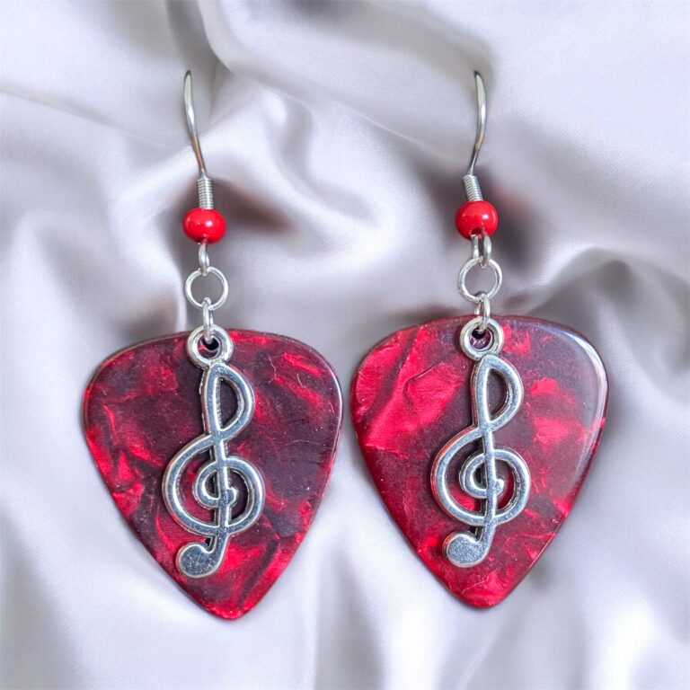 Guitar Pick Music Note Earrings in 9 Color Choices 3 earrings 20251228 131409