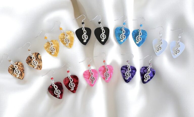 Guitar Pick Music Note Earrings in 9 Color Choices 9 earrings 20251228 141309