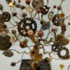 Close up of steampunk tree. Showing details of the beads and wire work.