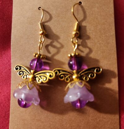Whimsical purple fairy earrings 🧚‍♀️✨