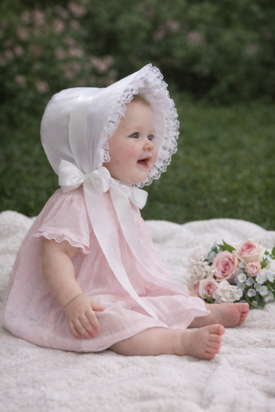 Baby-Blessing-Christening- White Sun Bonnet