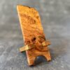 phone holder, phone stand, wood cherry burl