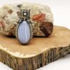 Photo of Team Spirit Wire Wrapped Blue Lace Agate Necklace