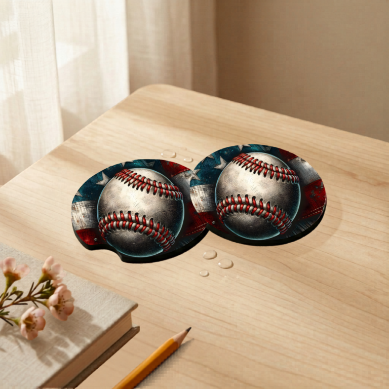 Car Coaster 2 baseball coaster mockup 5