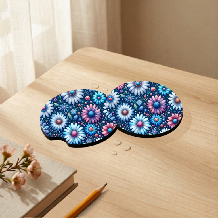 Car Coaster Set 21 bloom coaster mockup 5