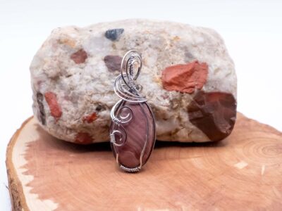 Ancient Calm Wire Wrapped Petrified Wood Necklace