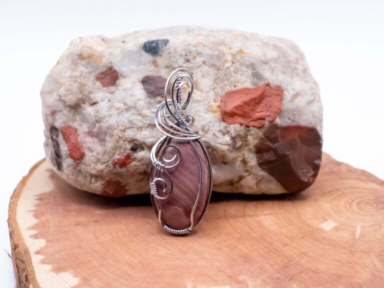Ancient Calm Wire Wrapped Petrified Wood Necklace 1 cropped 1170005