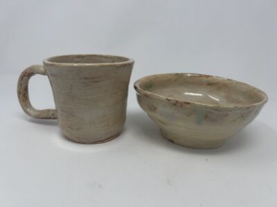 Matching cup and mug set