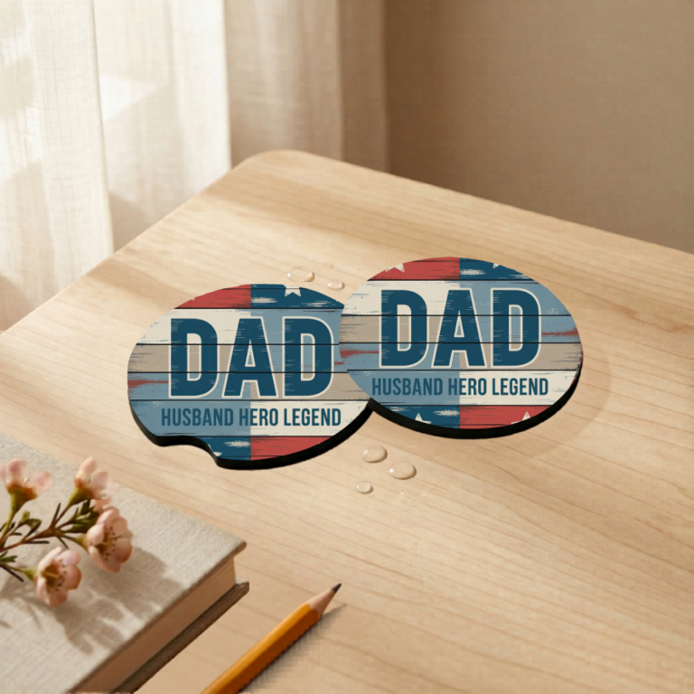 Car Coaster Set 20 dad coaster mockup 5