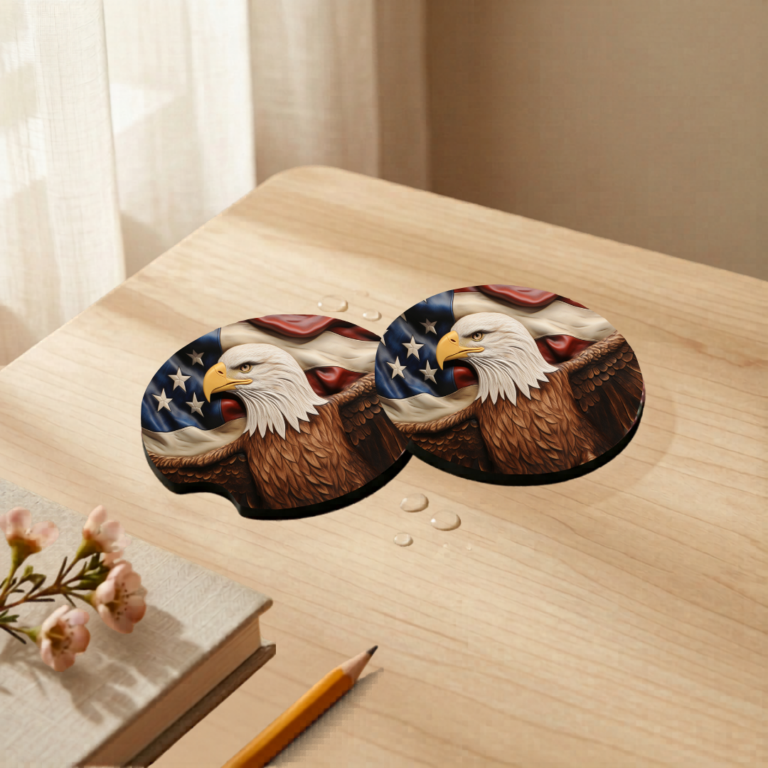 Car Coaster Set 17 eagle coaster mockup 5