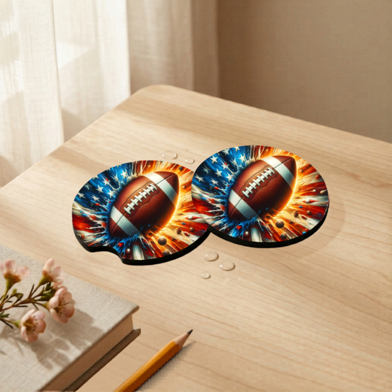 Car Coaster Set 7 football coaster mockup 5