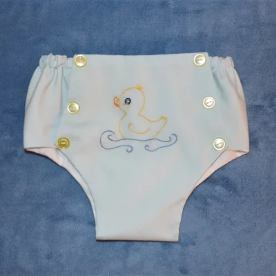 Hand Embroidered Ducky Diaper Cover