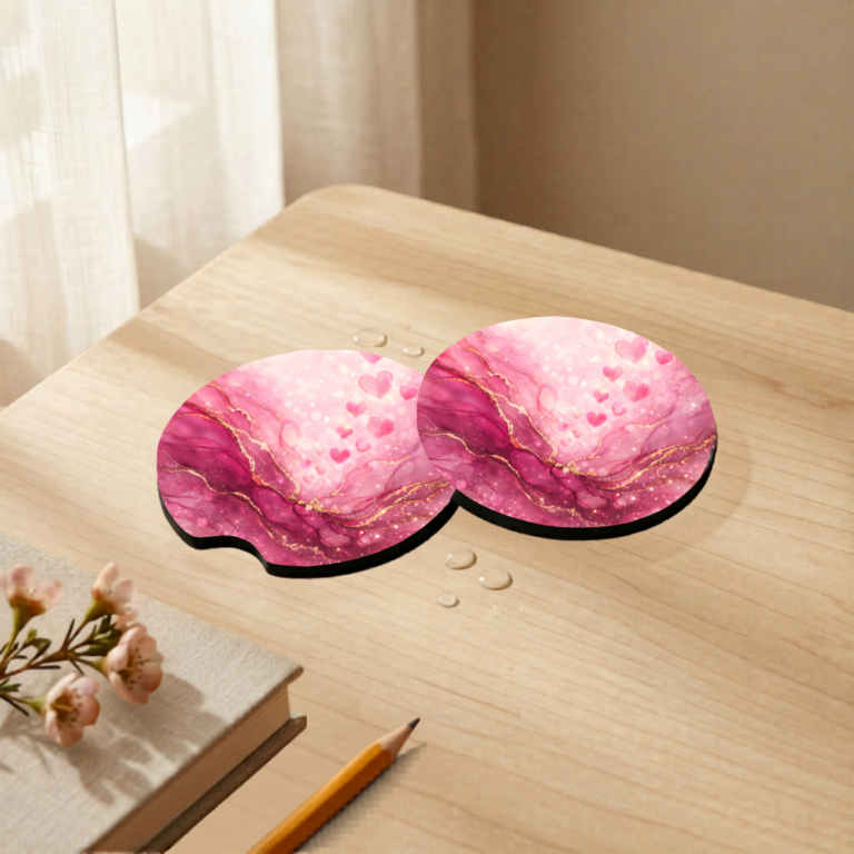 Car Coaster Set 12 marble coaster mockup 5