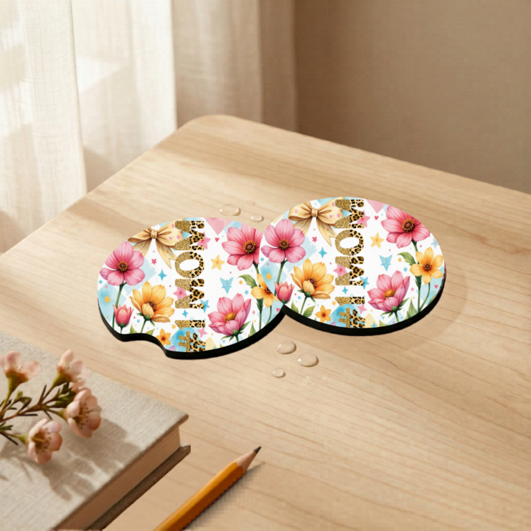 Car Coaster Set 14 mom coaster mockup 5