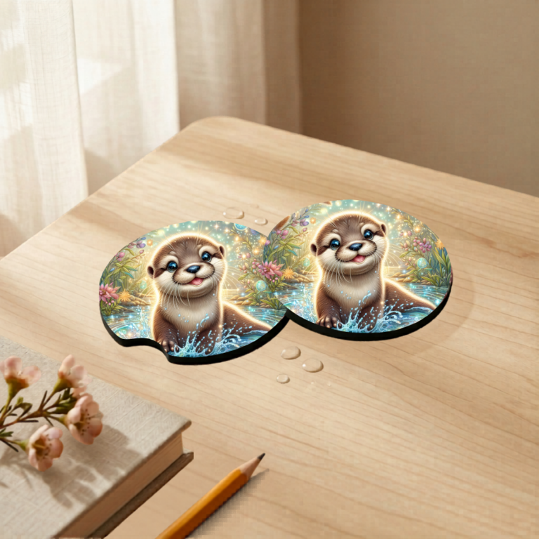 Car Coaster Set 5 otter coaster mockup 5