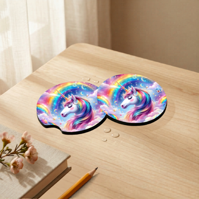 Car Coaster Set 2 unicorn coaster mockup 5 2