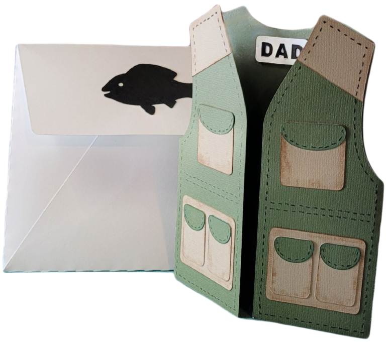 Fishing vest gift card holder for Dad 1 20230611 125026
