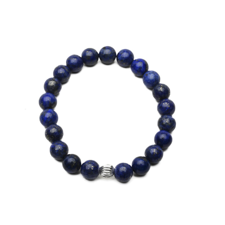 8mm Lapis Lazuli Bead Stretch Bracelet 2 2486 Lapis bracelet 1