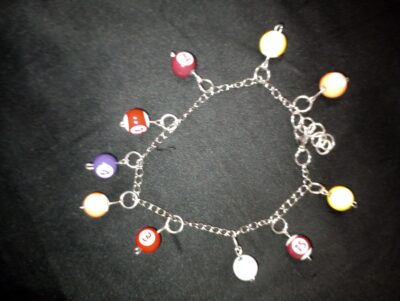 Pool set silver chain bracelet