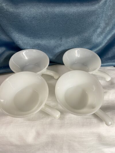 anchor hocking fire king soup bowls with handle