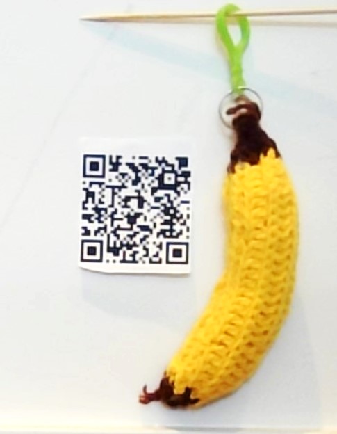 Crochet Banana Keychain